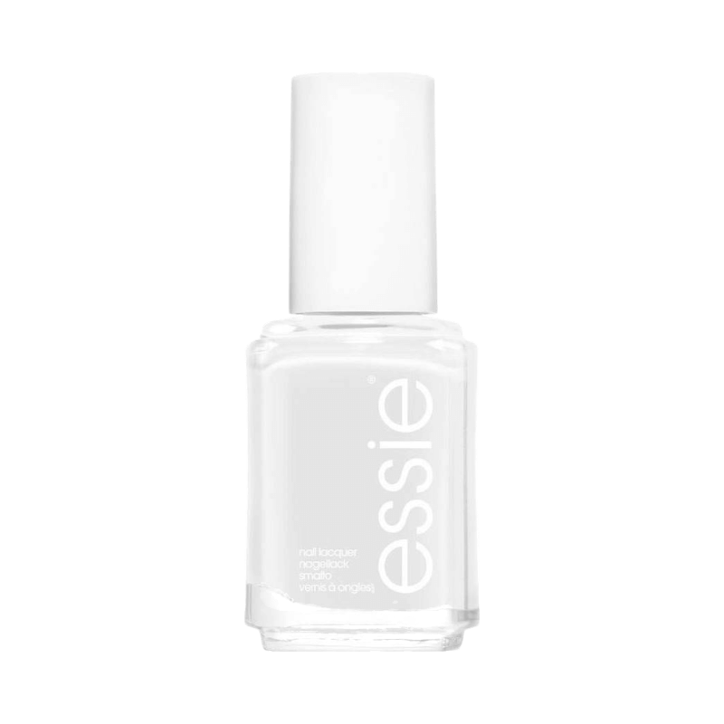 Essie Blanc nagellack i kritvit nyans som ger en täckande och elegant manikyr.