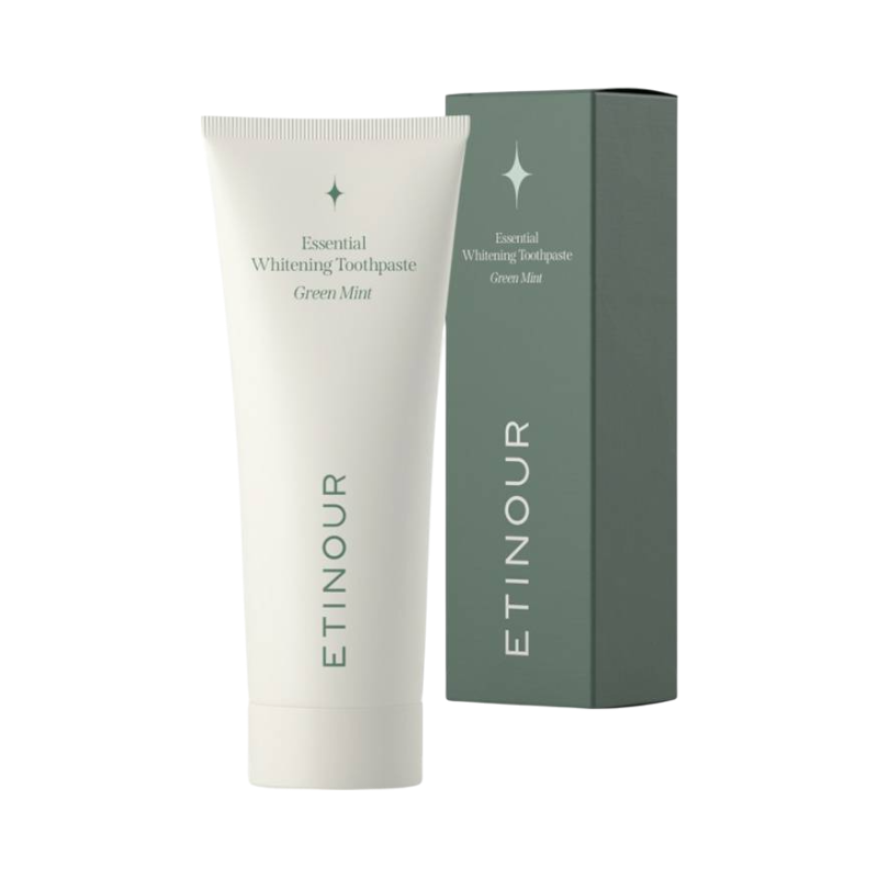Etinour whitening tandkräm med mintsmak och stilren design i 75 ml tub