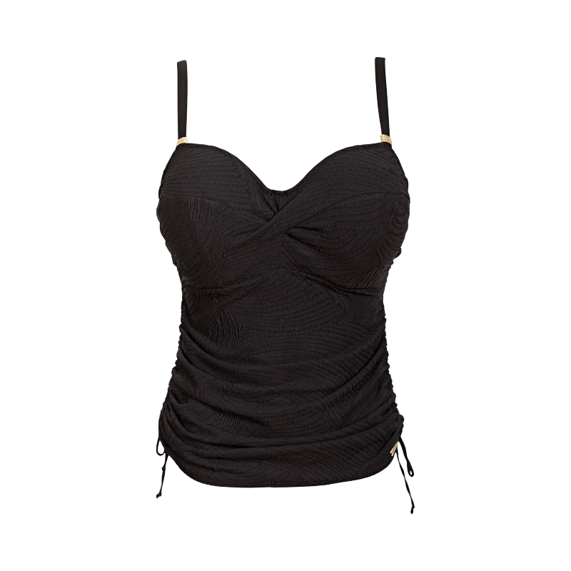 Elegant svart tankini från Fantasie med twist-detalj och justerbara axelband.