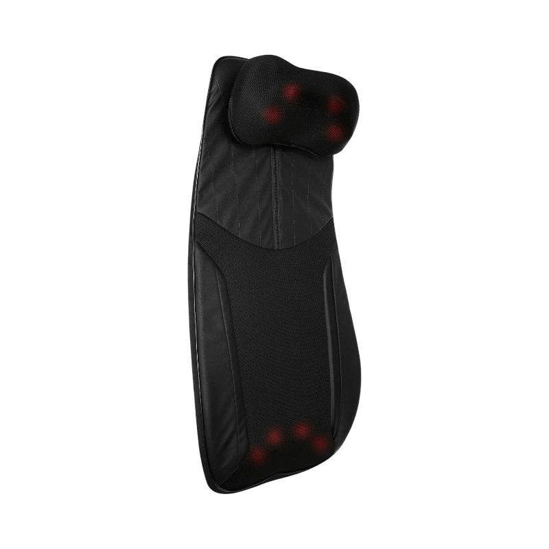 Flowseat Pro massagekudde med helryggsdesign och roterande massagehuvuden