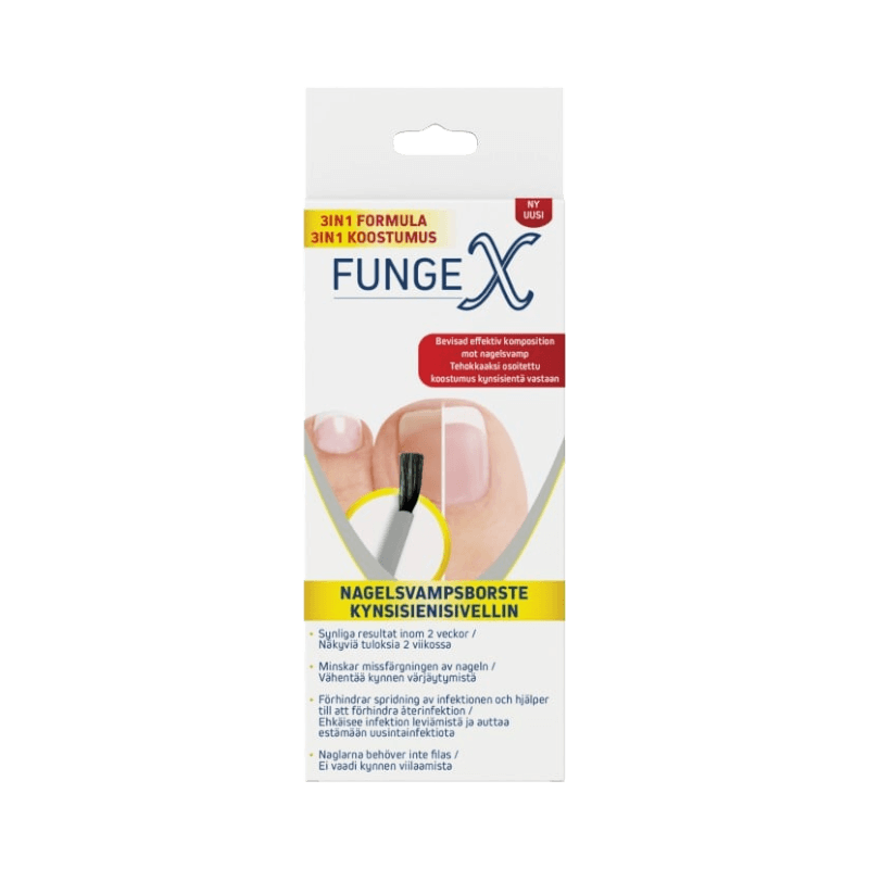 FungeX nagelsvampsborste 5 ml – 3-i-1 behandling mot missfärgade och angripna naglar