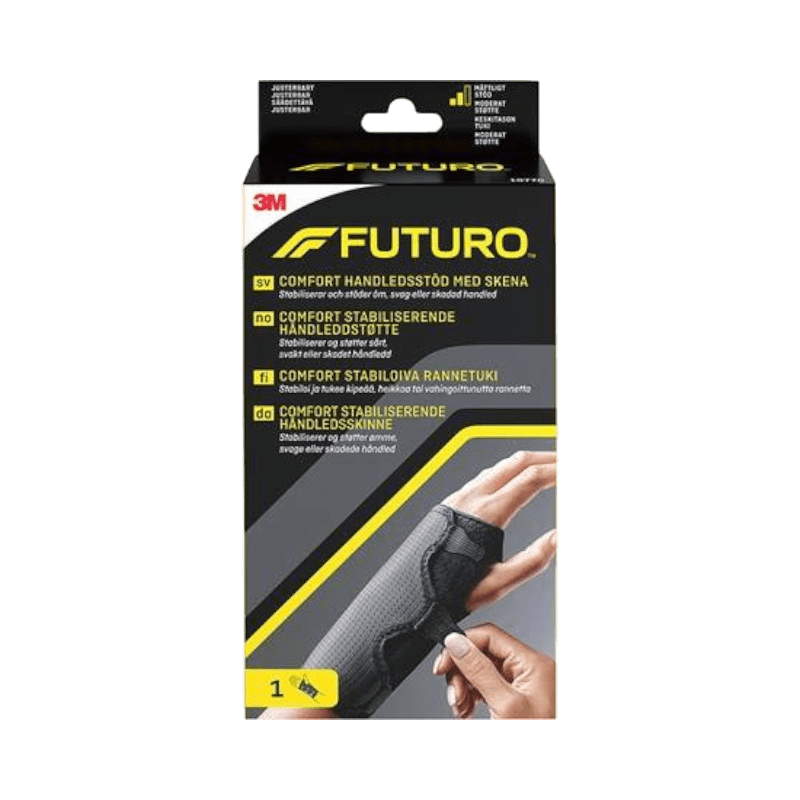 3M Futuro handledsstöd med skena, ger stabilitet vid handledsskador och svag handled.