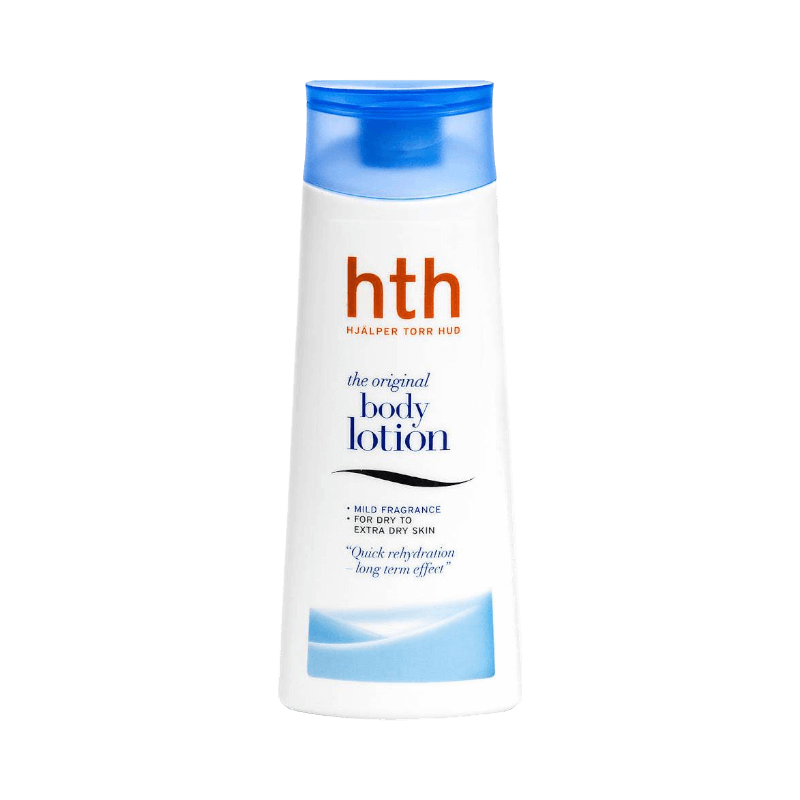 HTH Original Body Lotion 200 ml med mild doft – återfuktar torr hud med långtidsverkande effekt.