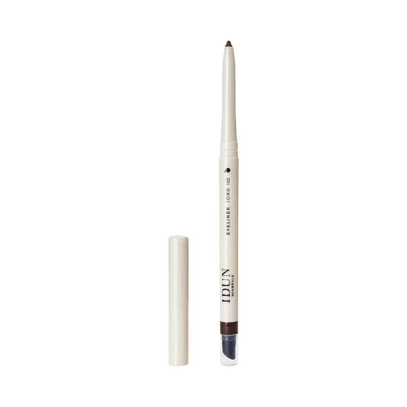 IDUN Minerals Eyeliner Jord i automatisk pennform med mjuk applikator och smudger.