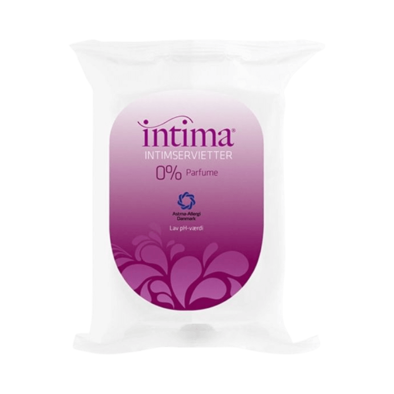 Intima parfymfria intimservetter med lågt pH – rekommenderade av Astma- och Allergiförbundet.