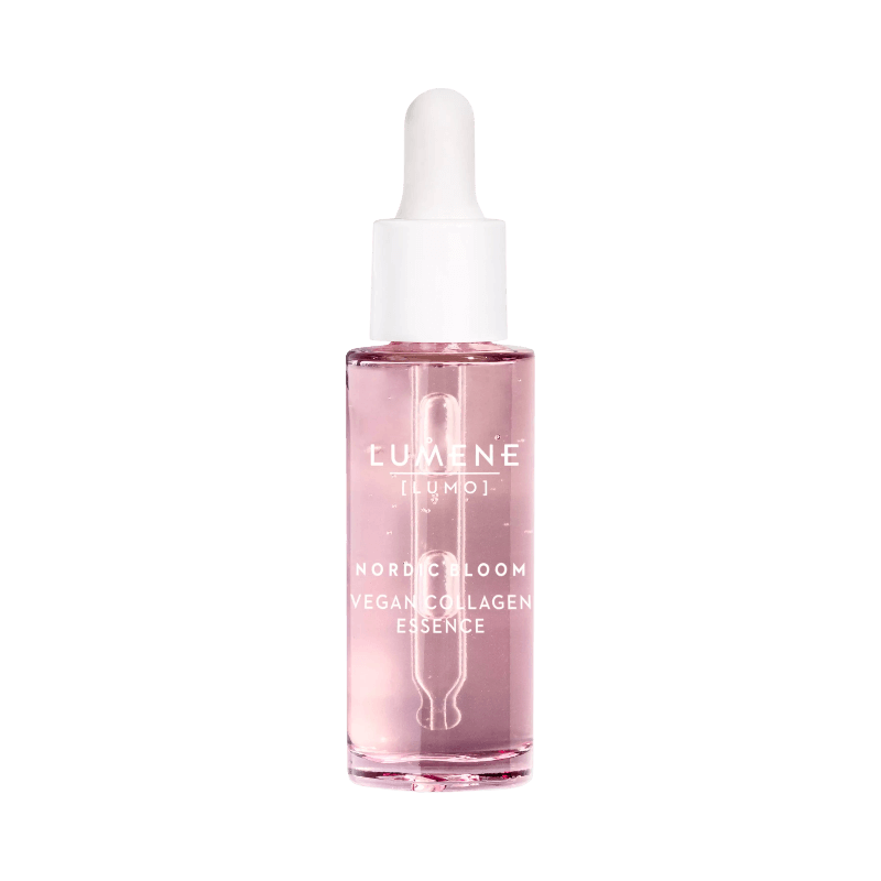Vegansk essence med kollagen från Lumene för fastare hud och ökad lyster.
