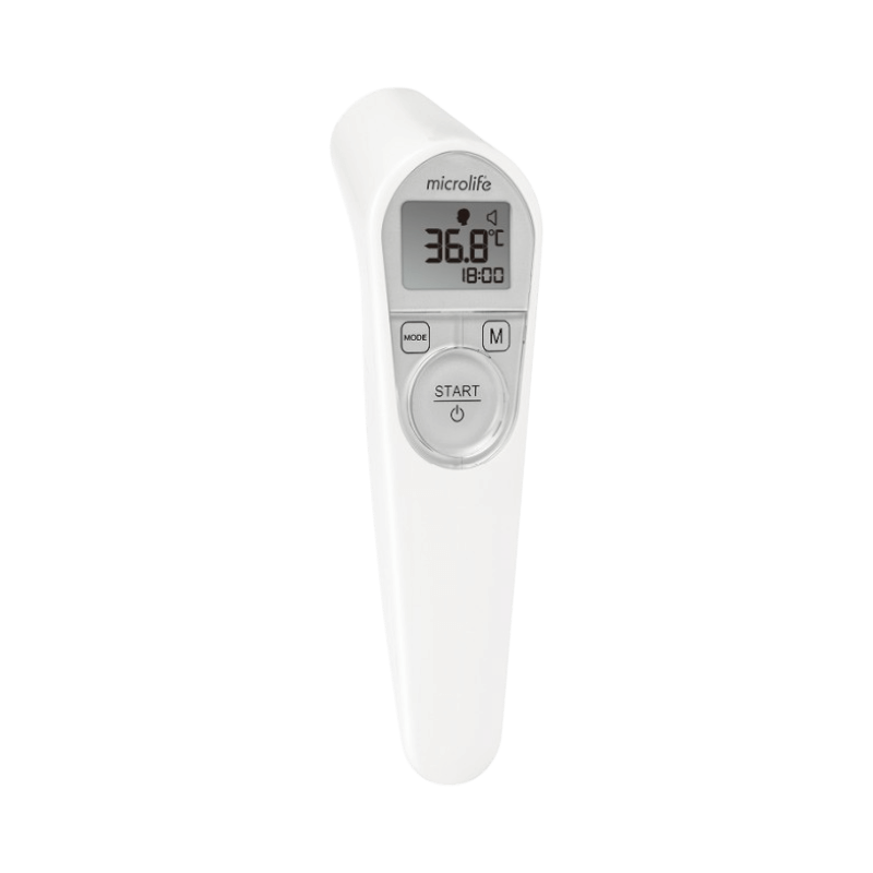 Microlife NC200 kontaktfri termometer med stor display och automatisk mätning.