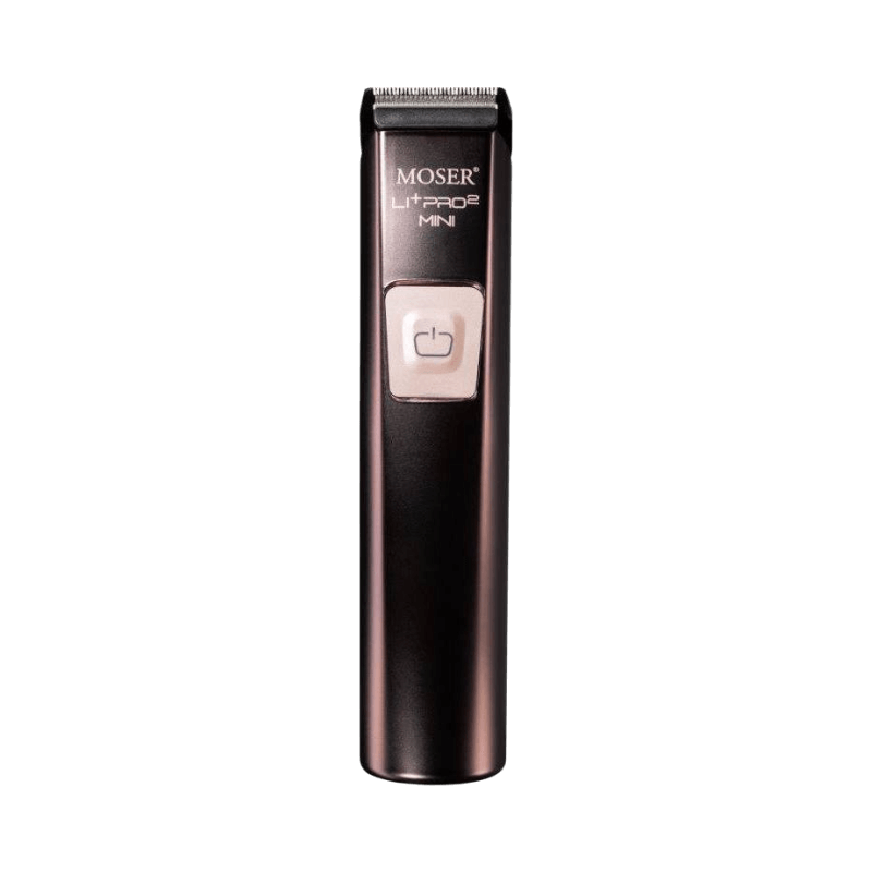 Kompakt Moser Li+Pro² Mini trimmer med kraftfull motor och ergonomisk design för exakt trimning.