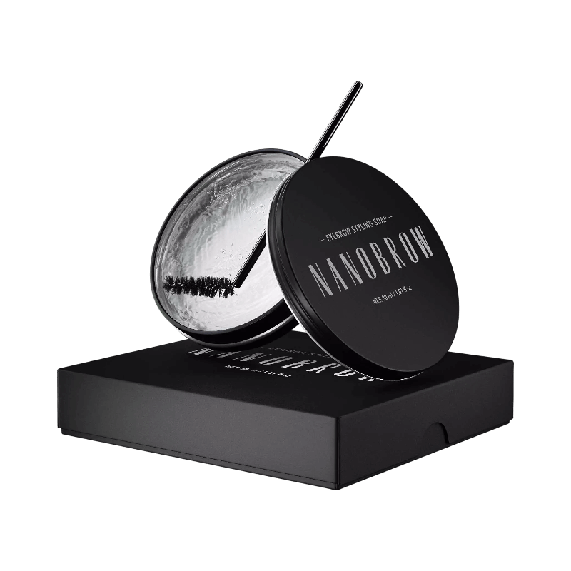 Nanobrow Eyebrow Styling Soap med spoolieborste för fylliga och fixerade ögonbryn