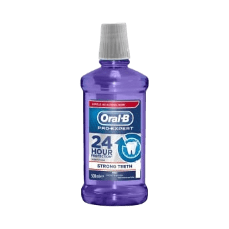 Oral-B ProExpert munskölj 500 ml med fluor för starka tänder och 24 timmars skydd.