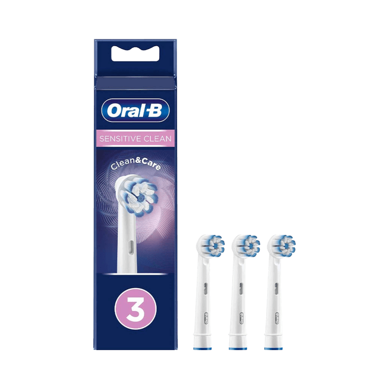 Oral-B Sensitive Clean tandborsthuvuden 3-pack för skonsam rengöring av känsliga tänder