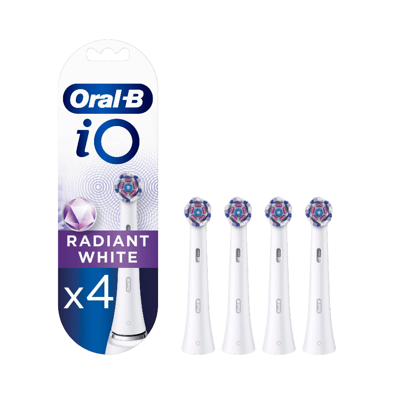 Oral-B iO Radiant White tandborsthuvuden 4-pack för vitare tänder med precision