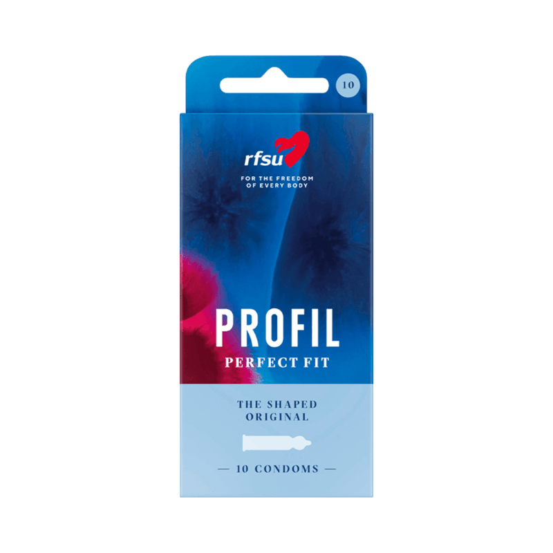 RFSU Profil kondomer – originalmodell med perfekt passform och formad design, 10-pack.