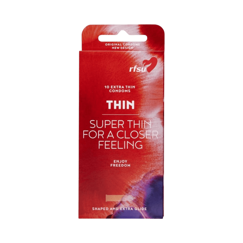 RFSU Thin kondomer – supertunna för maximal känsla med extra glideffekt, 30-pack.