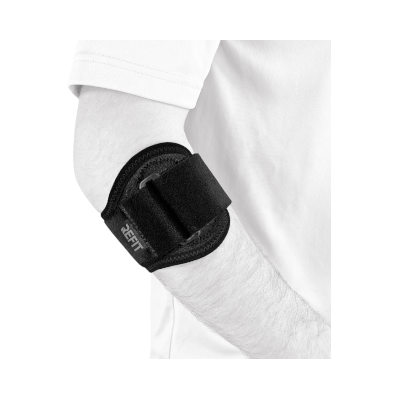 Refit stöd för tennisarmbåge i justerbar design som lindrar smärta och inflammation.