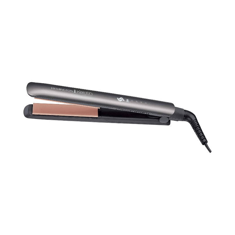Remington Keratin Protect plattång med keratinplattor och sensor för skonsam styling.