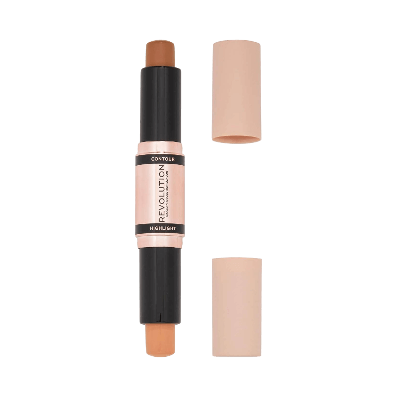 Revolution Fast Base Contour Stick med highlight- och contour-ände för snabb applicering.
