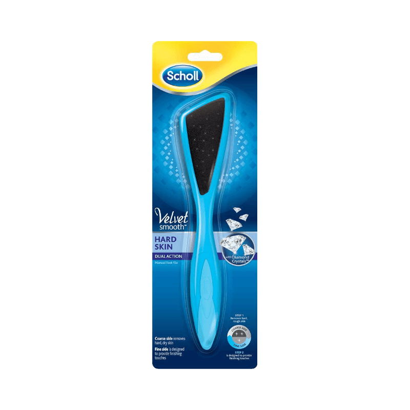 Scholl Velvet Smooth uppladdningsbar fotfil för våt och torr användning med roterande huvud.