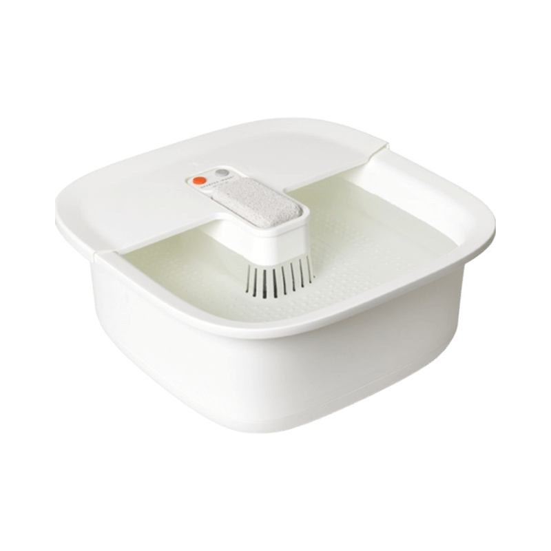 Sharper Image Soothe fotbad med uppvärmning och inbyggd massage för trötta fötter.