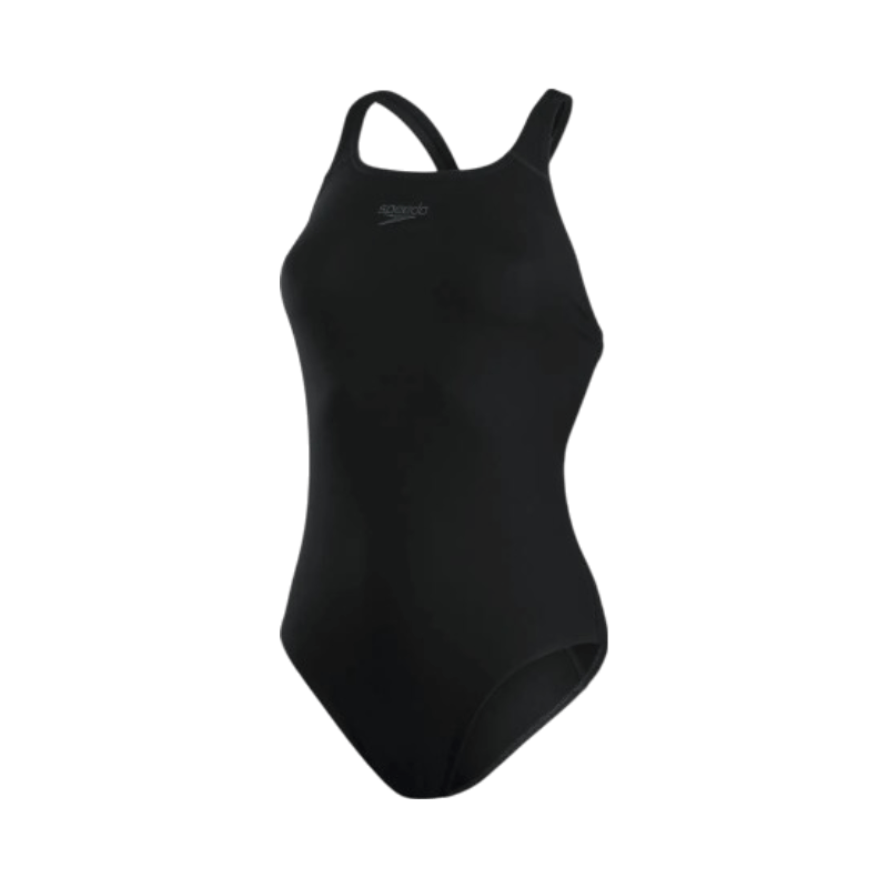 Speedo Medalist baddräkt i svart med klassisk sportdesign för simträning och tävling