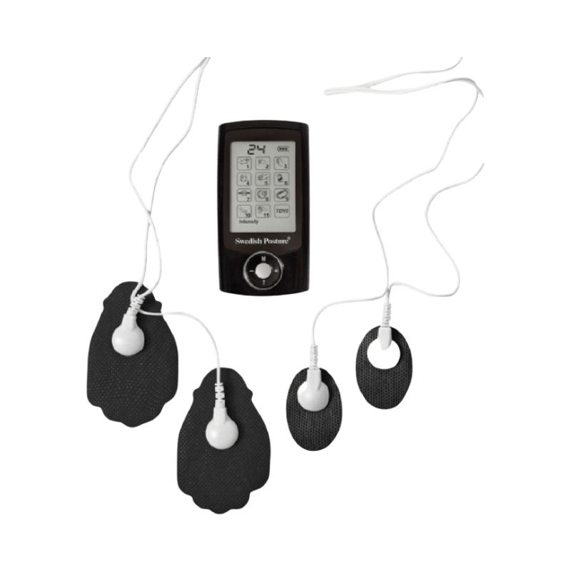 Swedish Posture TENS-apparat med fyra elektroder och flera behandlingsprogram