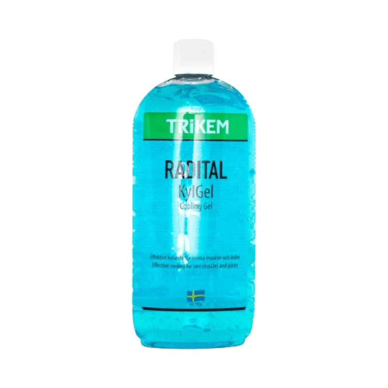 Trikem Radital Kylgel 250 ml för effektiv lindring av träningsvärk och muskelömhet.