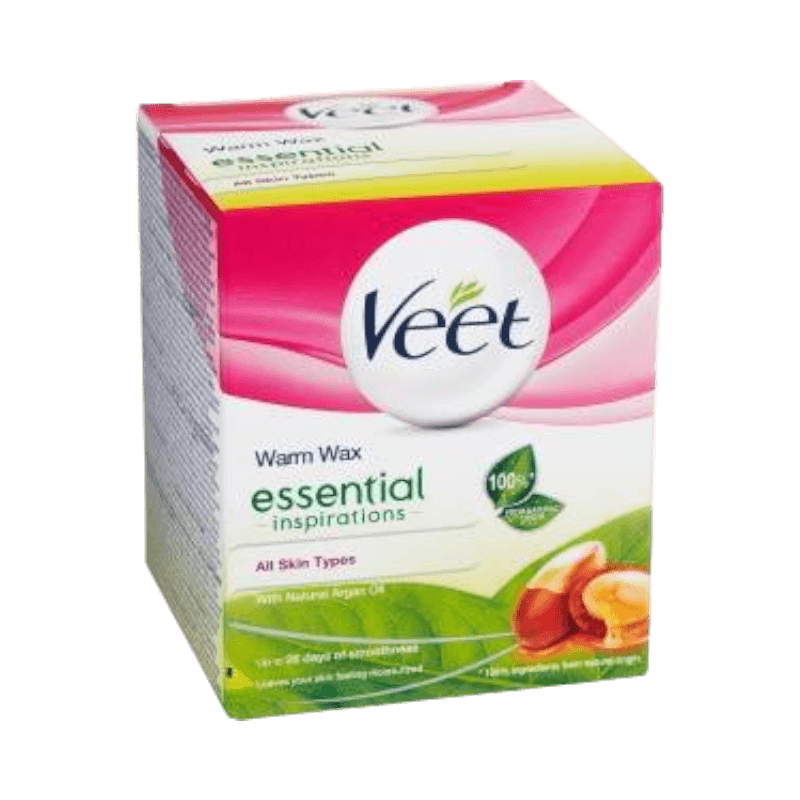 Veet Essential Inspirations varmt vax med naturlig arganolja för alla hudtyper