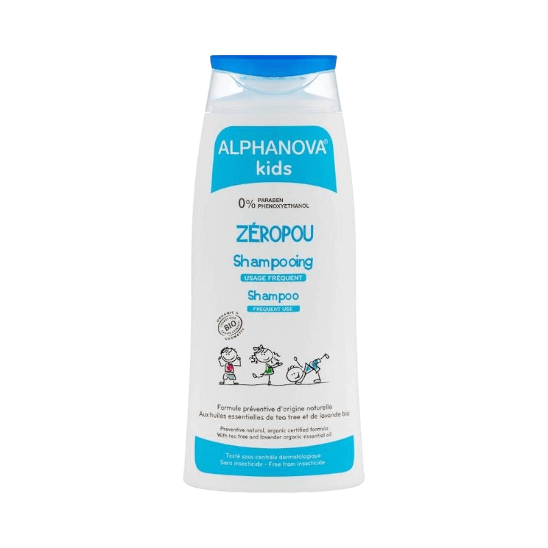 Alphanova Zeropou schampo med tea tree och lavendel – förebyggande och ekologiskt.