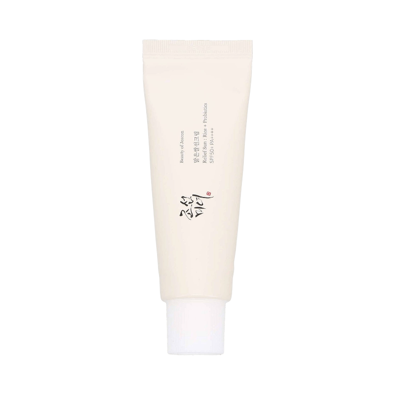 Koreanskt solskydd från Beauty of Joseon med SPF 50+, innehåller risextrakt och probiotika.