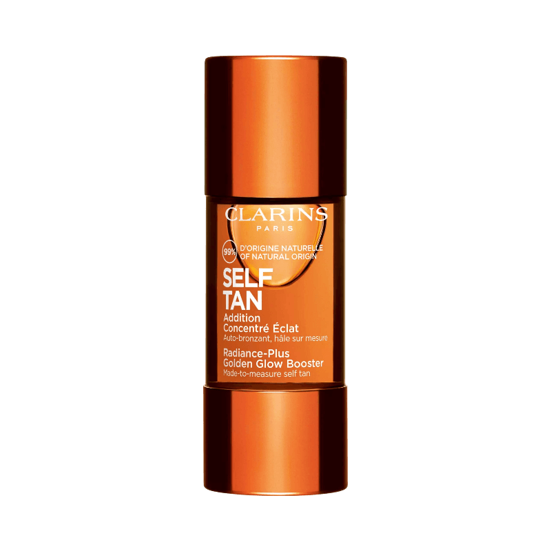 Clarins Golden Glow Booster – skräddarsydda brun utan sol-droppar för ansikte med naturligt resultat