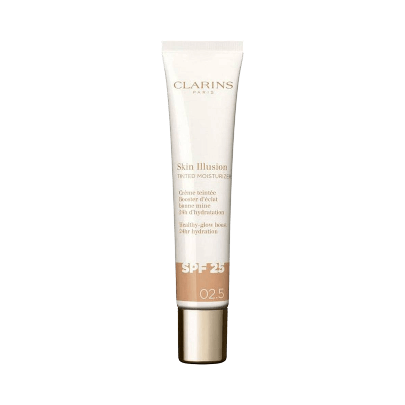 Clarins Skin Illusion tonad dagkräm med SPF 25 som ger lyster och 24 timmars återfuktning.