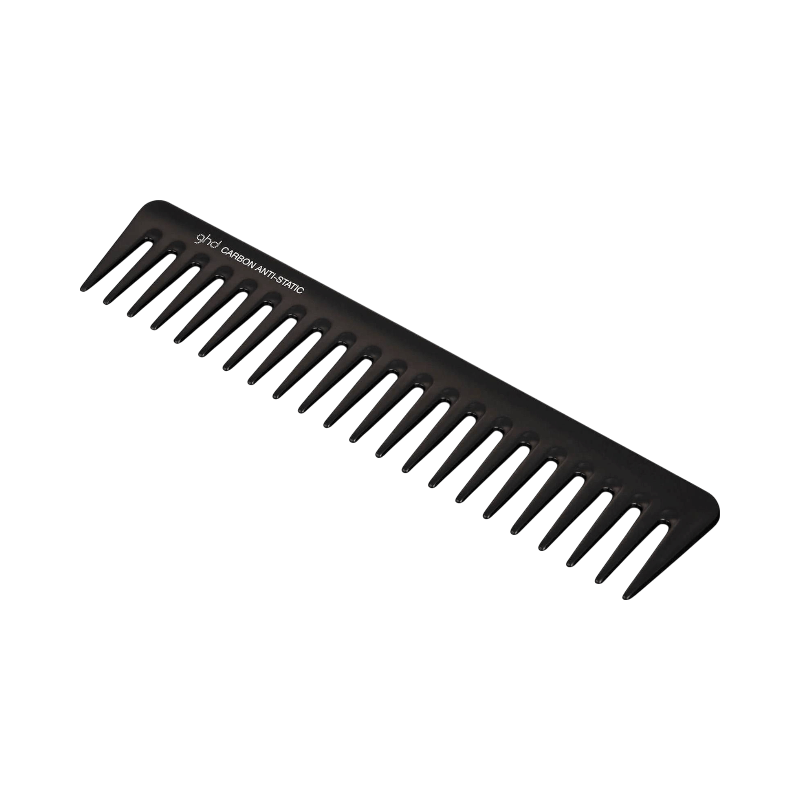 GHD antistatisk utredningskam i kolfiber som minimerar friss och slitage.