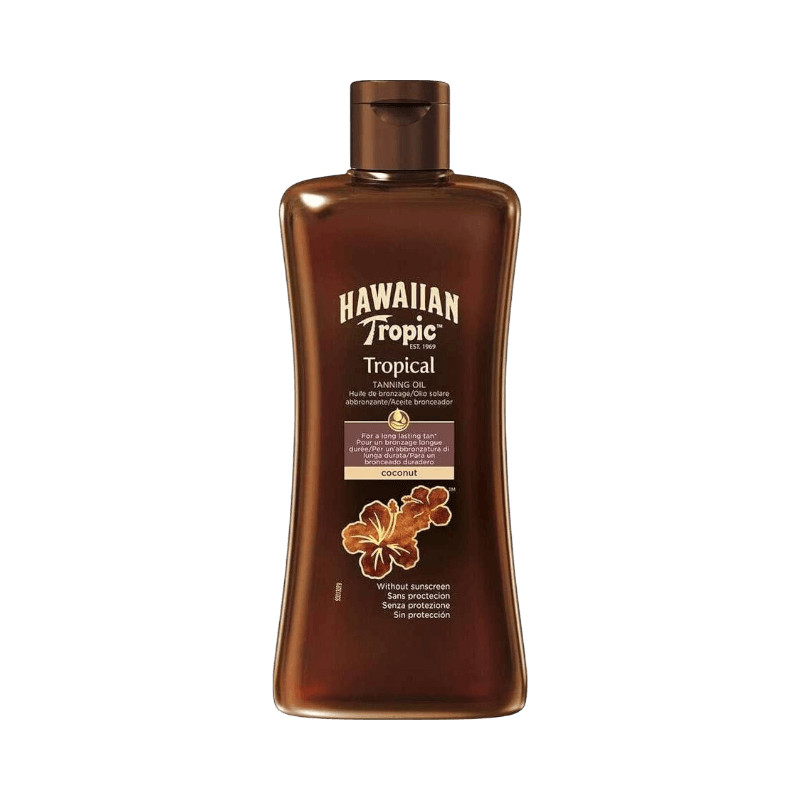 Hawaiian Tropic Tropical Tanning Oil 200ml – mörk sololja för en djup, gyllene solbränna