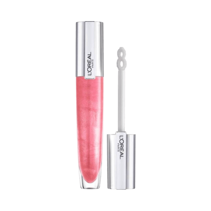 L’Oréal Paris Rouge Signature Plumping Lip Gloss 406, rosa glansigt läppglans med fyllande effekt
