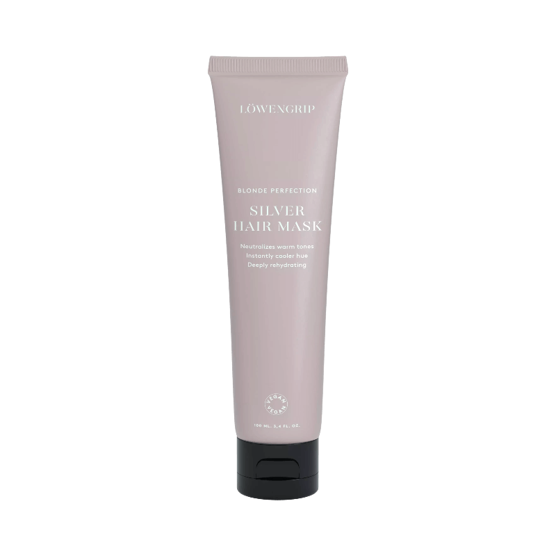 Löwengrip Blonde Perfection Silver Hair Mask som svalkar varma toner i håret.