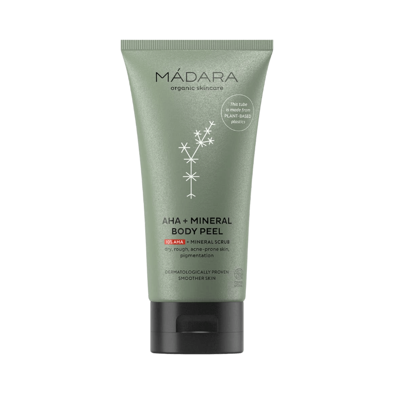 Mádara AHA Mineral Body Peel kroppspeeling med mineraler