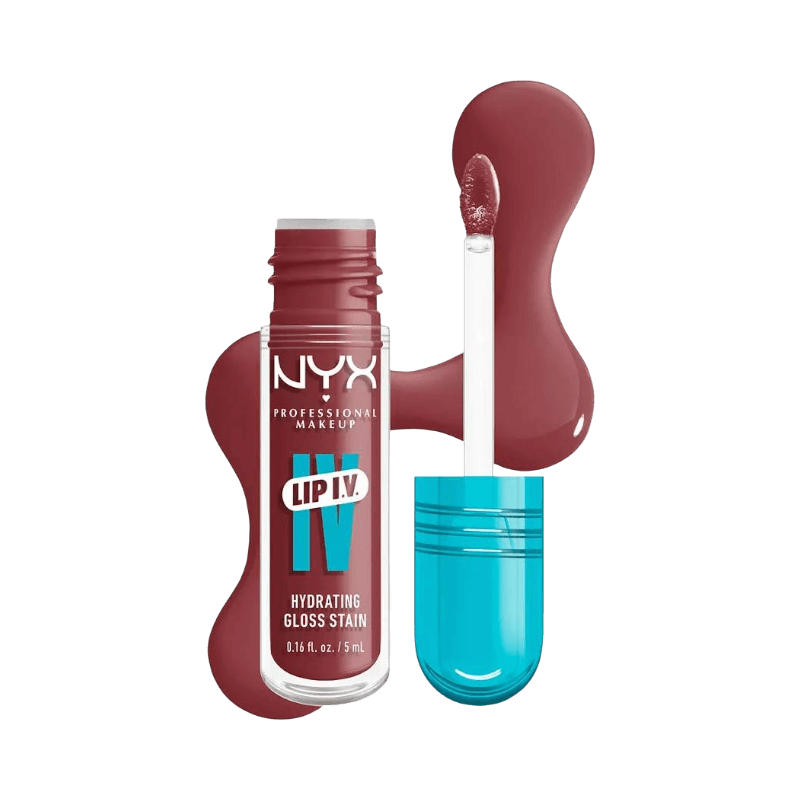 NYX Professional Makeup Lip I.V. Hydrating Gloss Stain i röd nyans för glans och färg