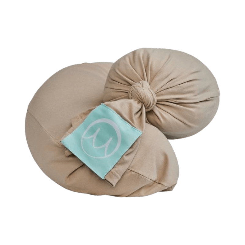 Najell pregnancy pillow i beige linne, ergonomisk kudde för gravida och amning