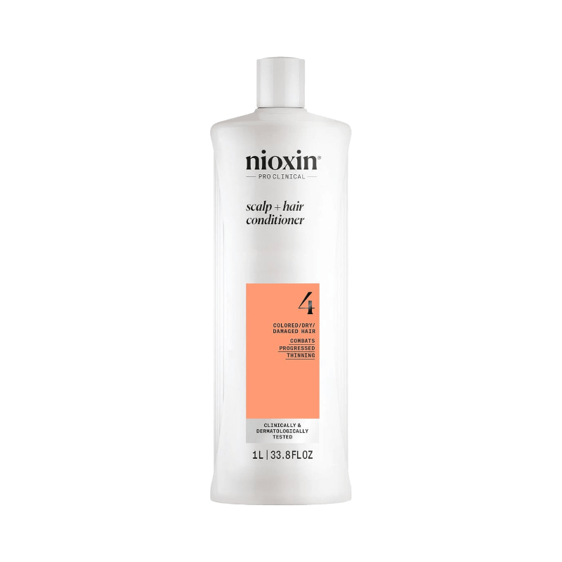 Nioxin System 4 balsam för färgat och skadat hår som motverkar håravfall.