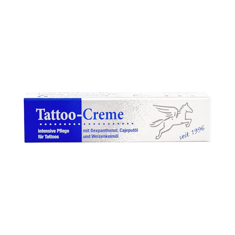 Tattoo-Creme för intensiv vård av tatueringar med dexpanthenol och naturliga oljor