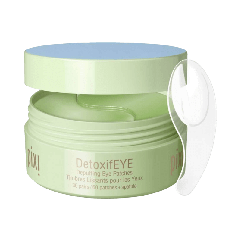 Pixi DetoxifEYE Depuffing Eye Patches i burk med spatel för svullnadsreducering och lugnande effekt