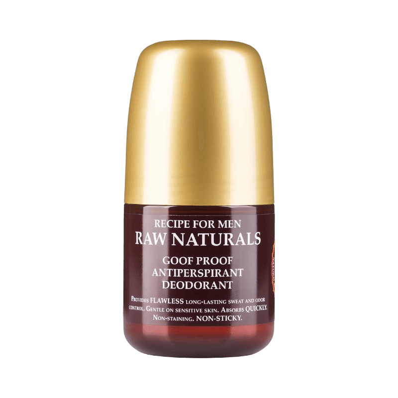 Raw Naturals Goof Proof antiperspirant deodorant för män, snabbtorkande och skonsam mot huden, 60 ml.