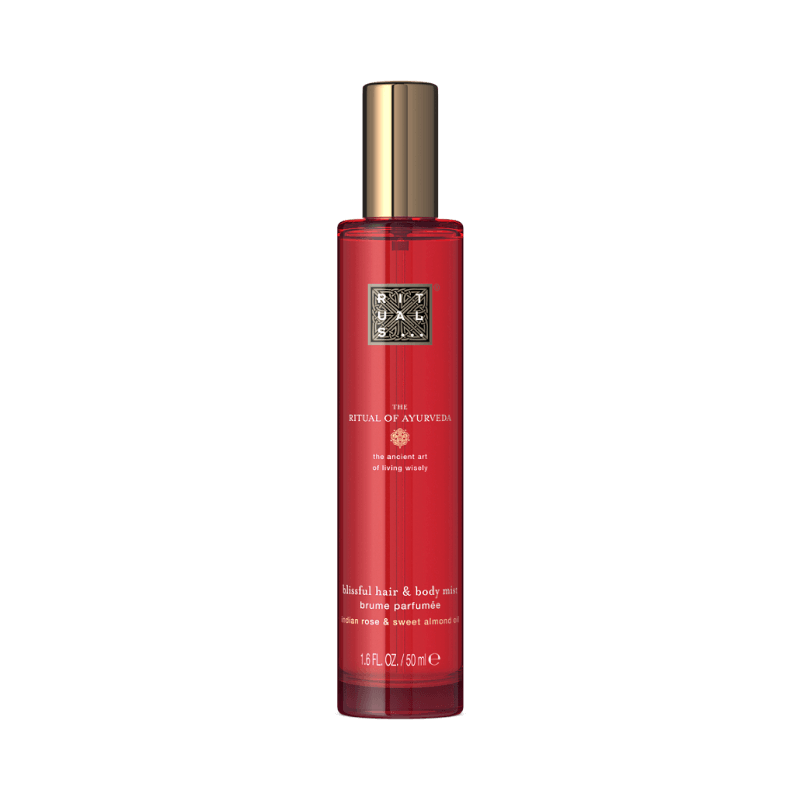 Rituals Ayurveda Hair & Body Mist 50 ml med doft av indisk ros och sötmandelolja.