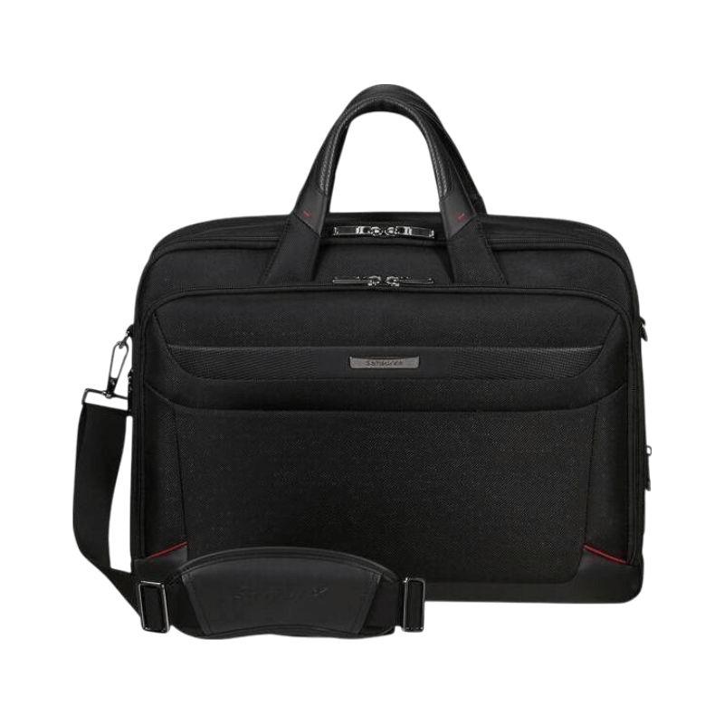 Samsonite Pro-DLX 6 portfölj 17.3 tum i svart med stilren design och läderdetaljer