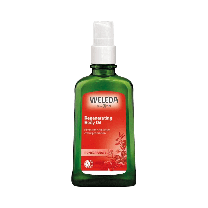 Weleda Regenerating Body Oil med granatäpple för fastare hud och förbättrad cellförnyelse