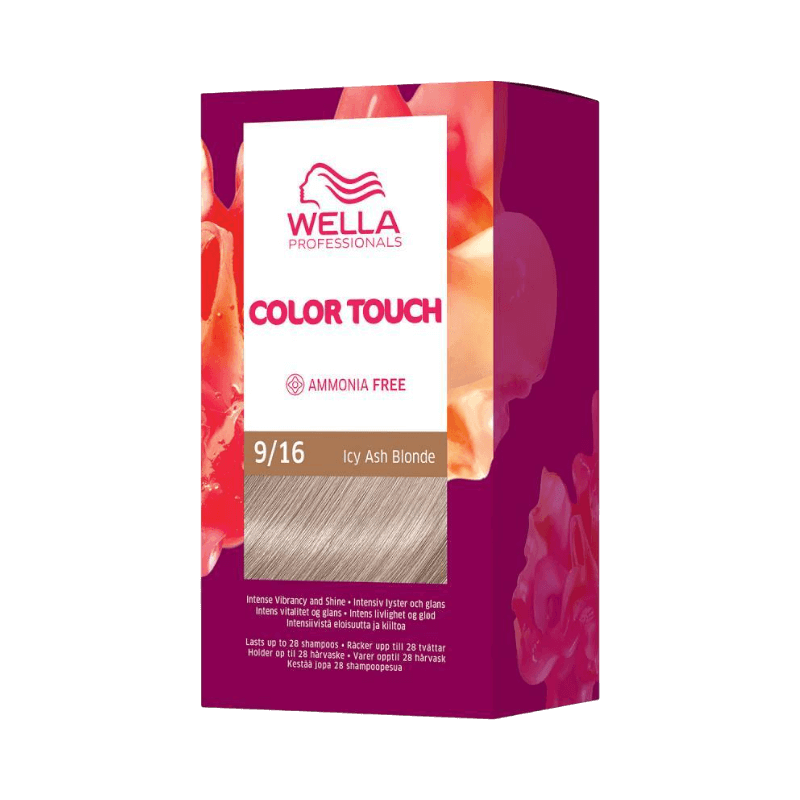 Wella Color Touch 9/16 Icy Ash Blonde toning utan ammoniak för glansigt hår.