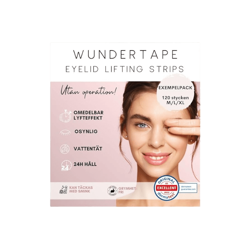 Wundertape lifting strips med omedelbar effekt för att lyfta hängande ögonlock naturligt.