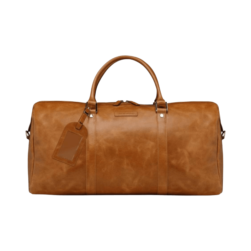 Elegant weekendbag i brunt läder från dbramante1928 – tidlös design för weekendresor.