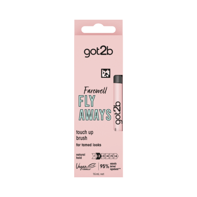 got2b Farewell Flyaways touch up brush för att jämna ut babyhår och hålla frisset borta.