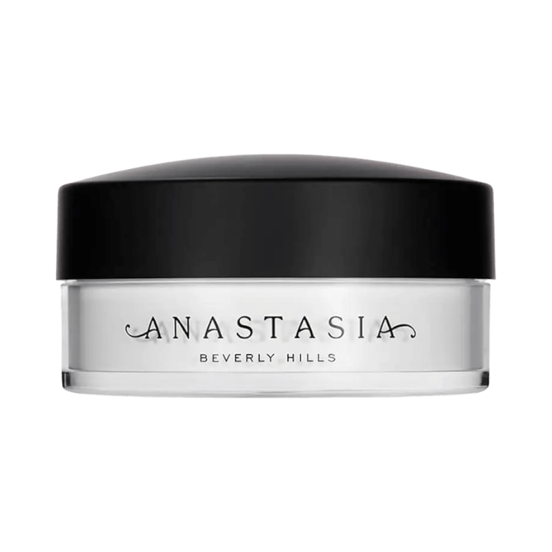 Anastasia Beverly Hills translucent löspuder i ministorlek för enkel fixering.